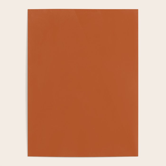 Warm Spiced Orange Solid Color Poster Gallery Image 4