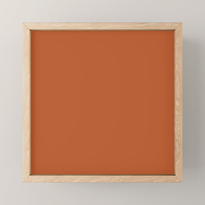 Warm Spiced Orange Solid Color Mini Art Print Gallery Image 1