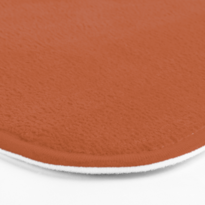 Warm Spiced Orange Solid Color Bath Mat Gallery Image 3