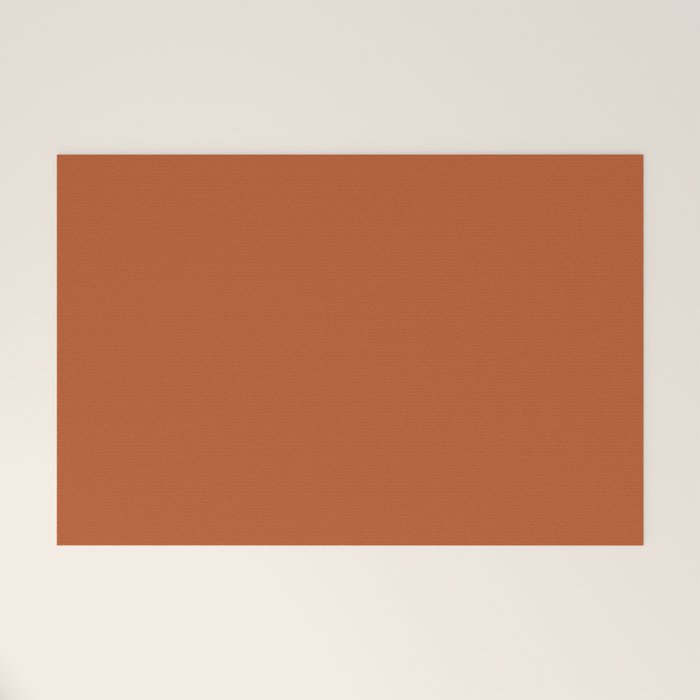 Warm Spiced Orange Solid Color Welcome Mat Gallery Image 1