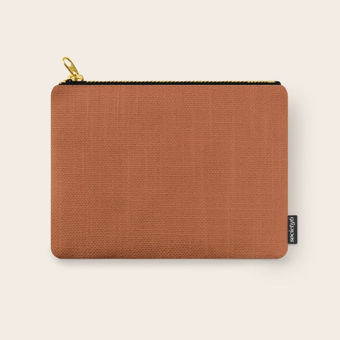 Warm Spiced Orange Solid Color Carry All Pouch Gallery Image 1