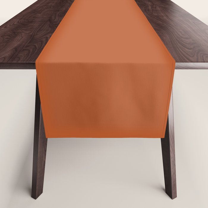 Warm Spiced Orange Solid Color Table Runner Gallery Image 1