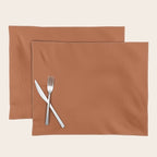 Warm Spiced Orange Solid Color Placemat Gallery Image 1