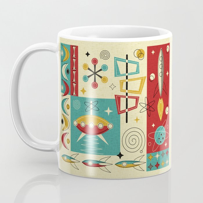 Retro Space Age Fun! ©studioxtine Coffee Mug Gallery Image 3