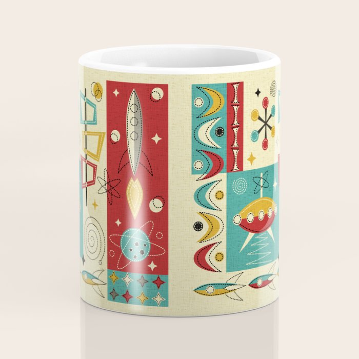 Retro Space Age Fun! ©studioxtine Coffee Mug Gallery Image 4