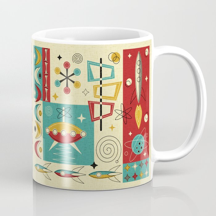 Retro Space Age Fun! ©studioxtine Coffee Mug Gallery Image 1