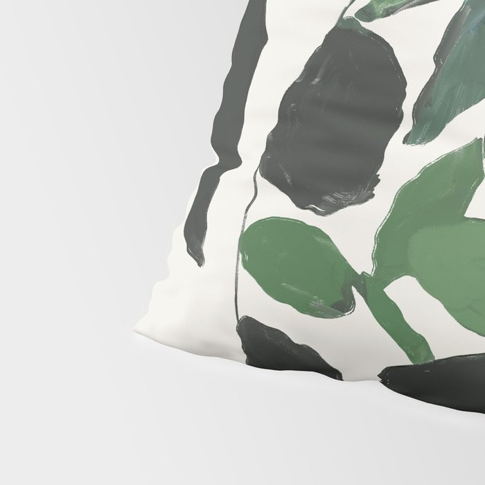 Green and Black Still Life Pillow Sham Gallery Image 4