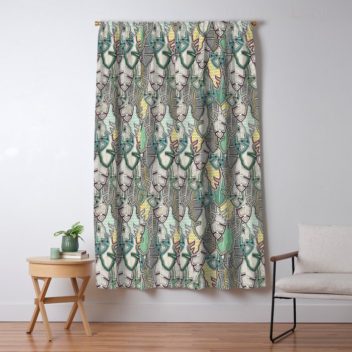 layered palm leaves Window Curtain Gallery Image 1