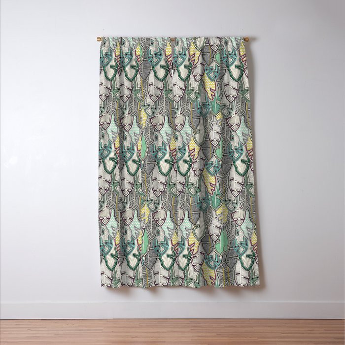 layered palm leaves Window Curtain Gallery Image 3