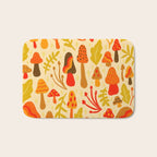 Spring Mushroom Print Bath Mat Gallery Image 1