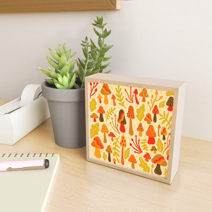 Spring Mushroom Print Mini Art Print Gallery Image 2