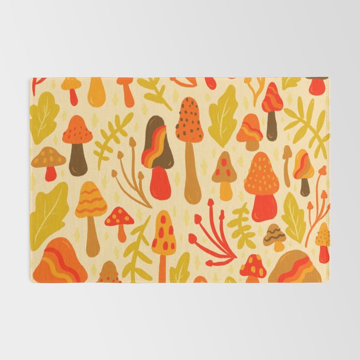 Spring Mushroom Print Rug Gallery Image 2