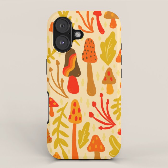 Spring Mushroom Print iPhone Case Gallery Image 1