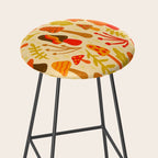 Spring Mushroom Print Stool Gallery Image 2
