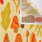 Spring Mushroom Print Wall Tapestry Gallery Image 3