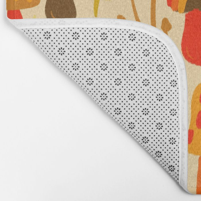 Spring Mushroom Print Bath Mat Gallery Image 2