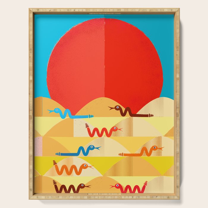 Colorful Snakes On A Desert Serving Tray Gallery Image 1