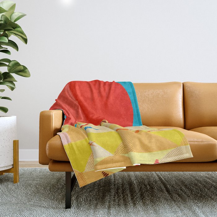 Colorful Snakes On A Desert Throw Blanket Gallery Image 1