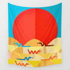 Colorful Snakes On A Desert Wall Tapestry Gallery Image 4