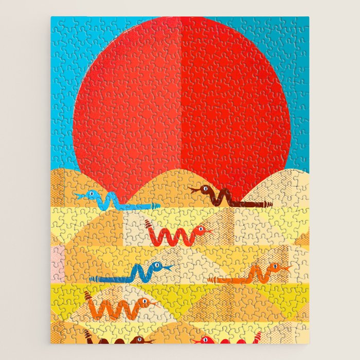 Colorful Snakes On A Desert Jigsaw Puzzle Gallery Image 1