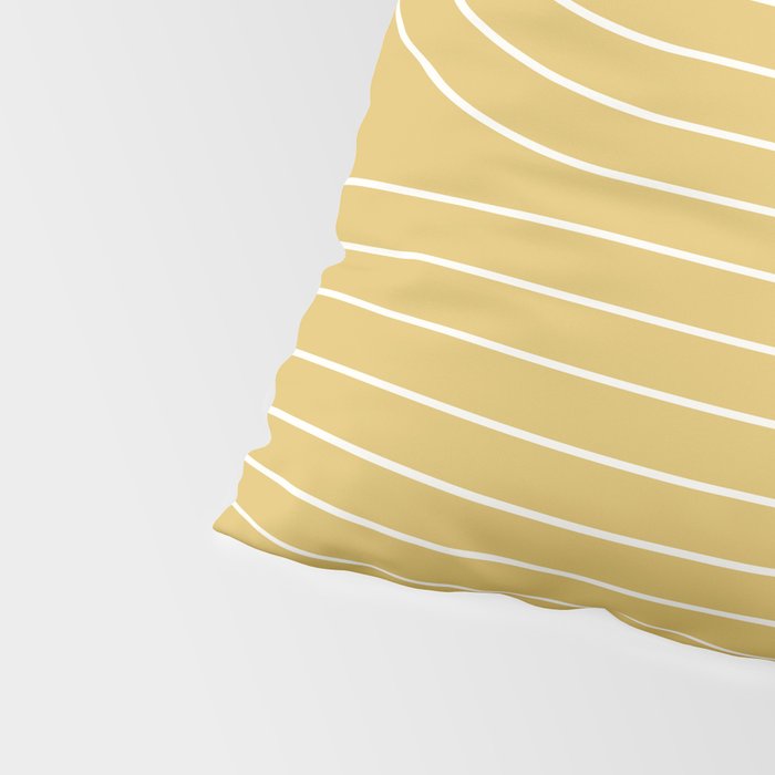 Minimal Line Curvature LXXIII Sunshine Yellow Mid Century Modern Arch Abstract Pillow Sham Gallery Image 4