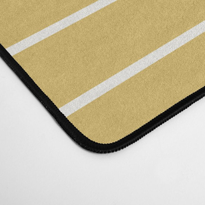 Minimal Line Curvature LXXIII Sunshine Yellow Mid Century Modern Arch Abstract Desk Mat Gallery Image 4