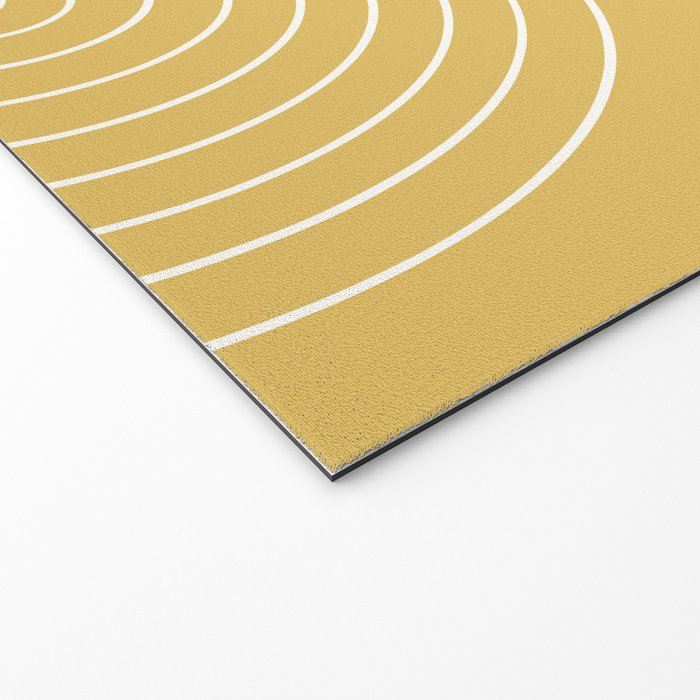 Minimal Line Curvature LXXIII Sunshine Yellow Mid Century Modern Arch Abstract Welcome Mat Gallery Image 2