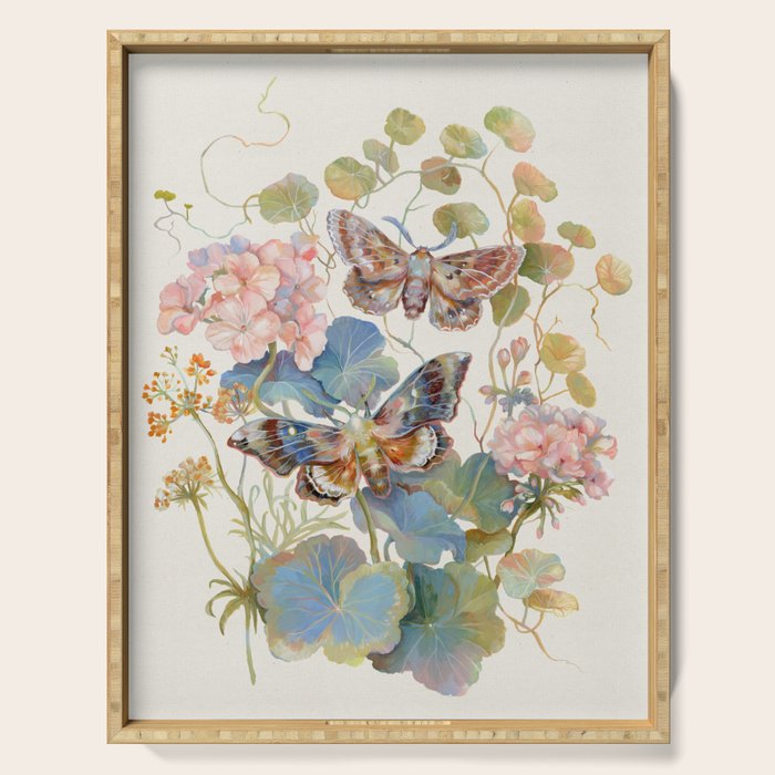 Geranium Moths Serving Tray Gallery Image 1