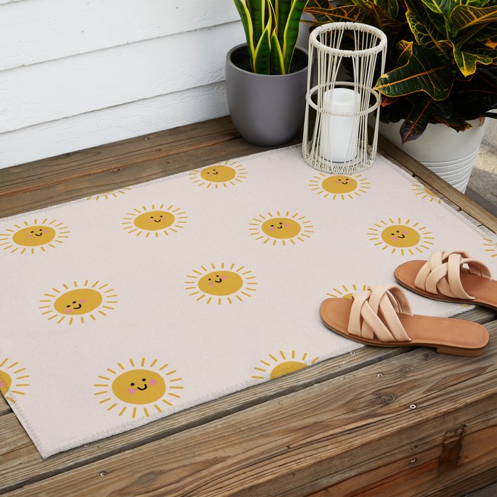Happy Sunshine Outdoor Rug Gallery Image 2