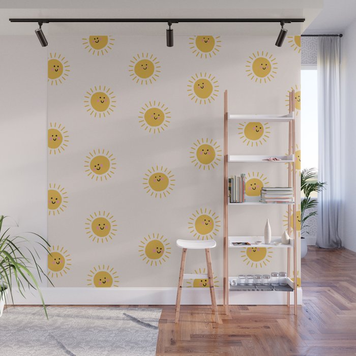 Happy Sunshine Wall Mural Gallery Image 1