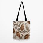 Holiday Decorative Pinecone Tote Bag Gallery Image 2