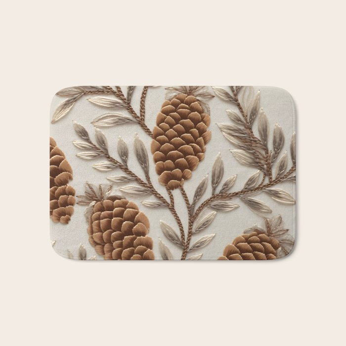 Holiday Decorative Pinecone Bath Mat Gallery Image 1