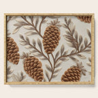 Holiday Decorative Pinecone Serving Tray Gallery Image 1