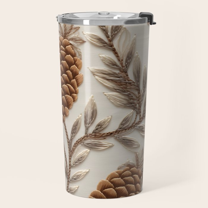 Holiday Decorative Pinecone Travel Mug Gallery Image 2