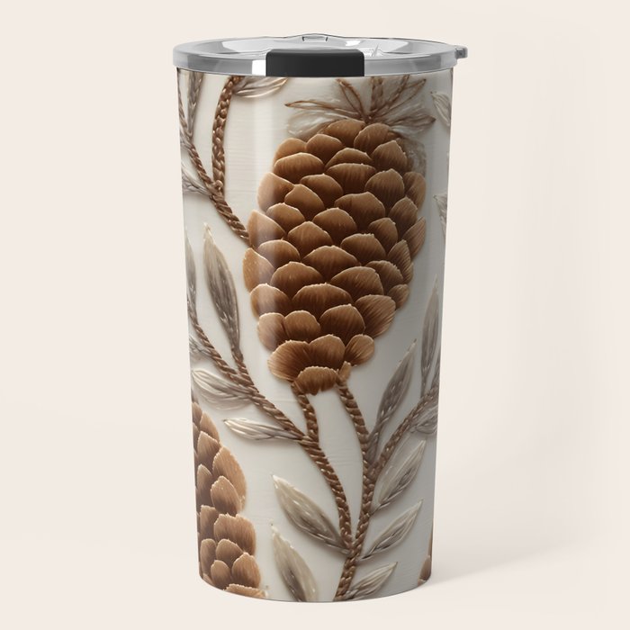 Holiday Decorative Pinecone Travel Mug Gallery Image 1