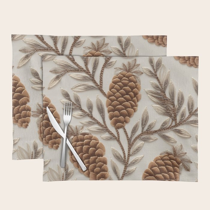 Holiday Decorative Pinecone Placemat Gallery Image 1
