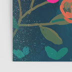 Abstract florals- pink and teal blue Poster Gallery Image 3