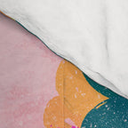 Abstract florals- pink and teal blue Comforter Gallery Image 4