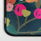 Abstract florals- pink and teal blue Laptop Sleeve Gallery Image 3