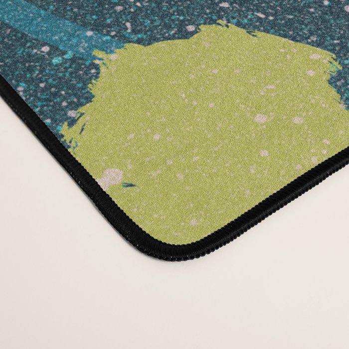 Abstract florals- pink and teal blue Desk Mat Gallery Image 4