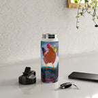 Chicken Riding Dinosaur In Space Water Bottle Gallery Image 4