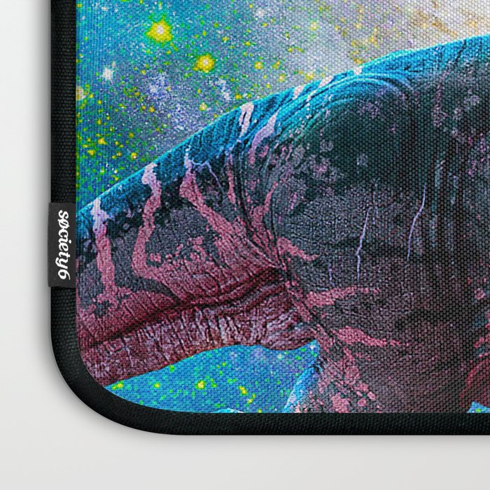 Chicken Riding Dinosaur In Space Laptop Sleeve Gallery Image 3