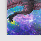 Chicken Riding Dinosaur In Space Poster Gallery Image 3