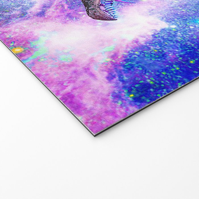 Chicken Riding Dinosaur In Space Welcome Mat Gallery Image 2