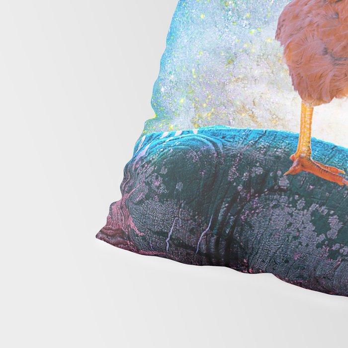 Chicken Riding Dinosaur In Space Pillow Sham Gallery Image 4