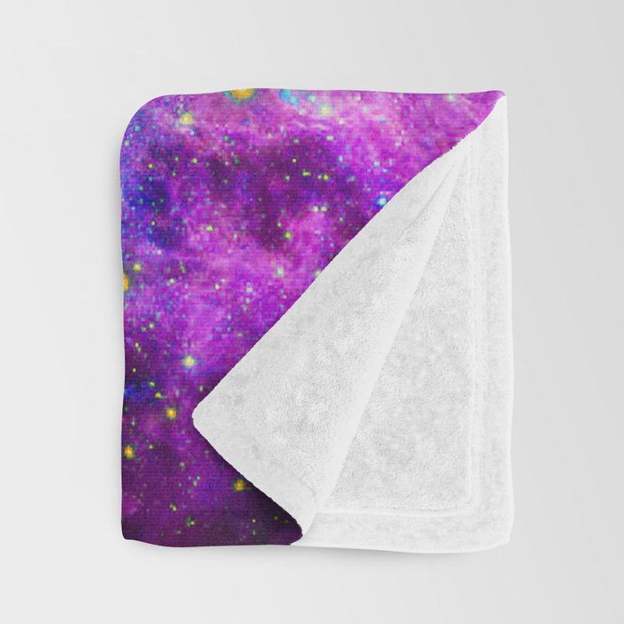 Chicken Riding Dinosaur In Space Throw Blanket Gallery Image 3