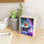 Chicken Riding Dinosaur In Space Mini Art Print Gallery Image 2