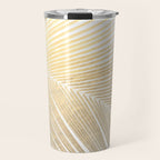 Palm leaf - gold Travel Mug Gallery Image 1