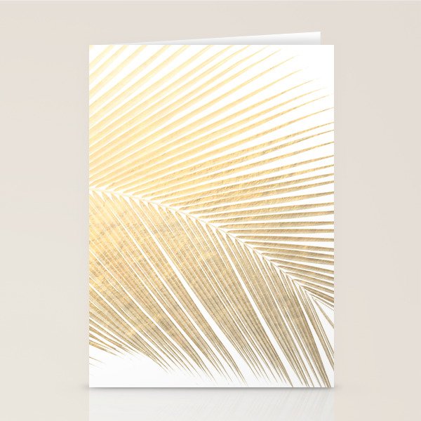Palm leaf - gold Stationery Card Gallery Image 1