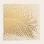 Palm leaf - gold Wood Wall Art Gallery Image 1